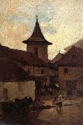 Nicolae Grigorescu Baratia Catholic Church of Campulung oil painting artist